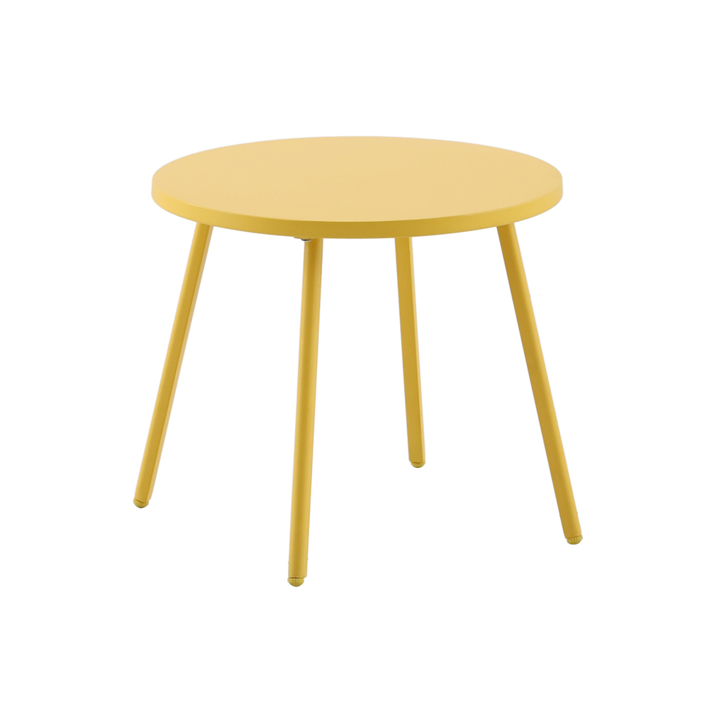 Table basse de jardin BAHO, coloris miel - D.45cm