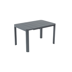 Table de jardin à rallonge VOLUTE, anthracite - 120/180,5x82x75cm