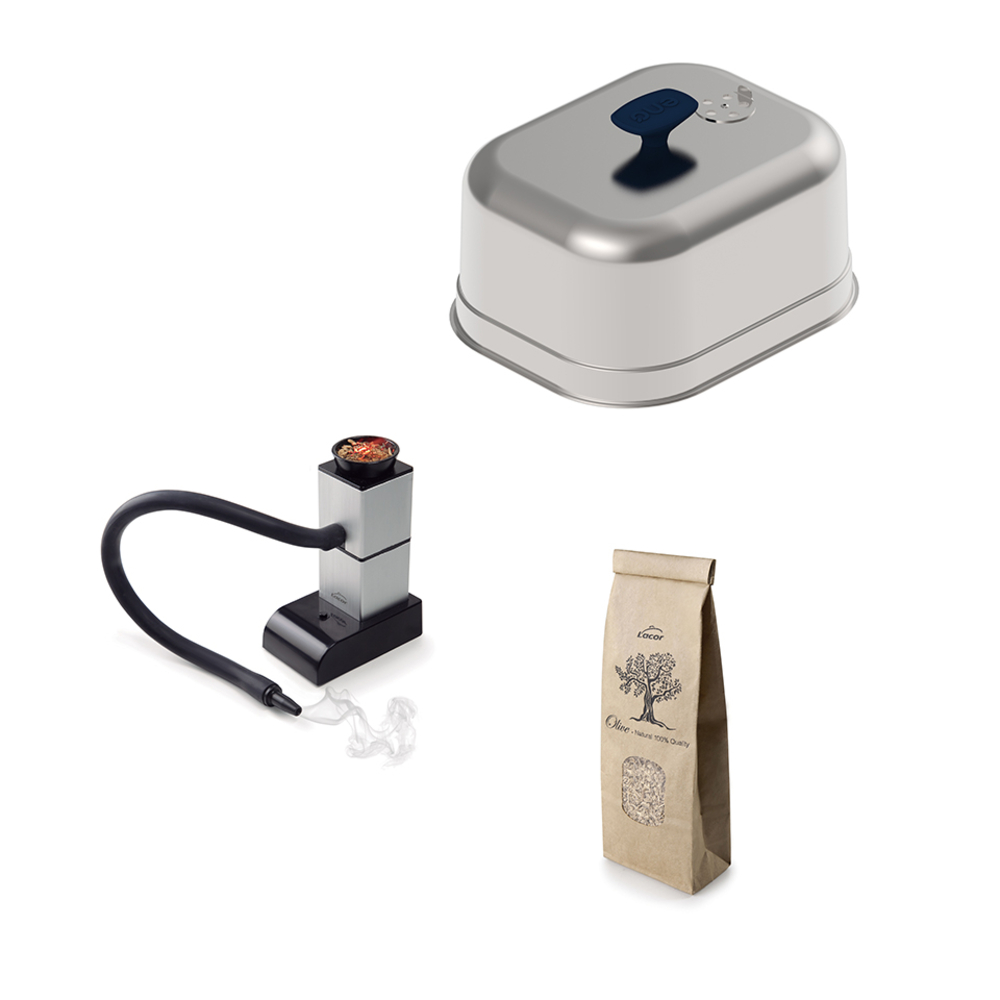 Kit de fumage avec cloche inox
