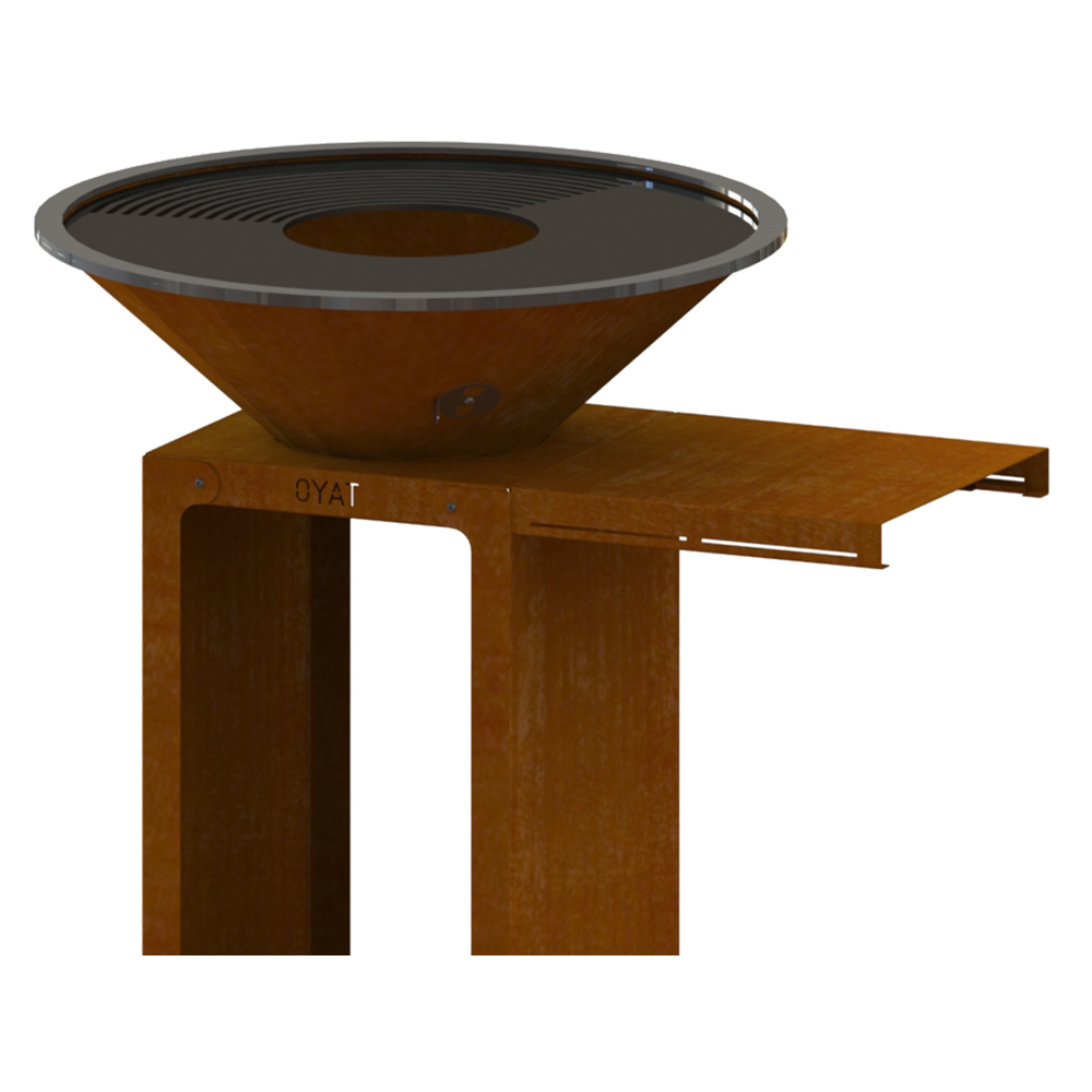 Mini tablette B.B.O de brasero 58 et 68, coloris cognac - 37x37,5cm