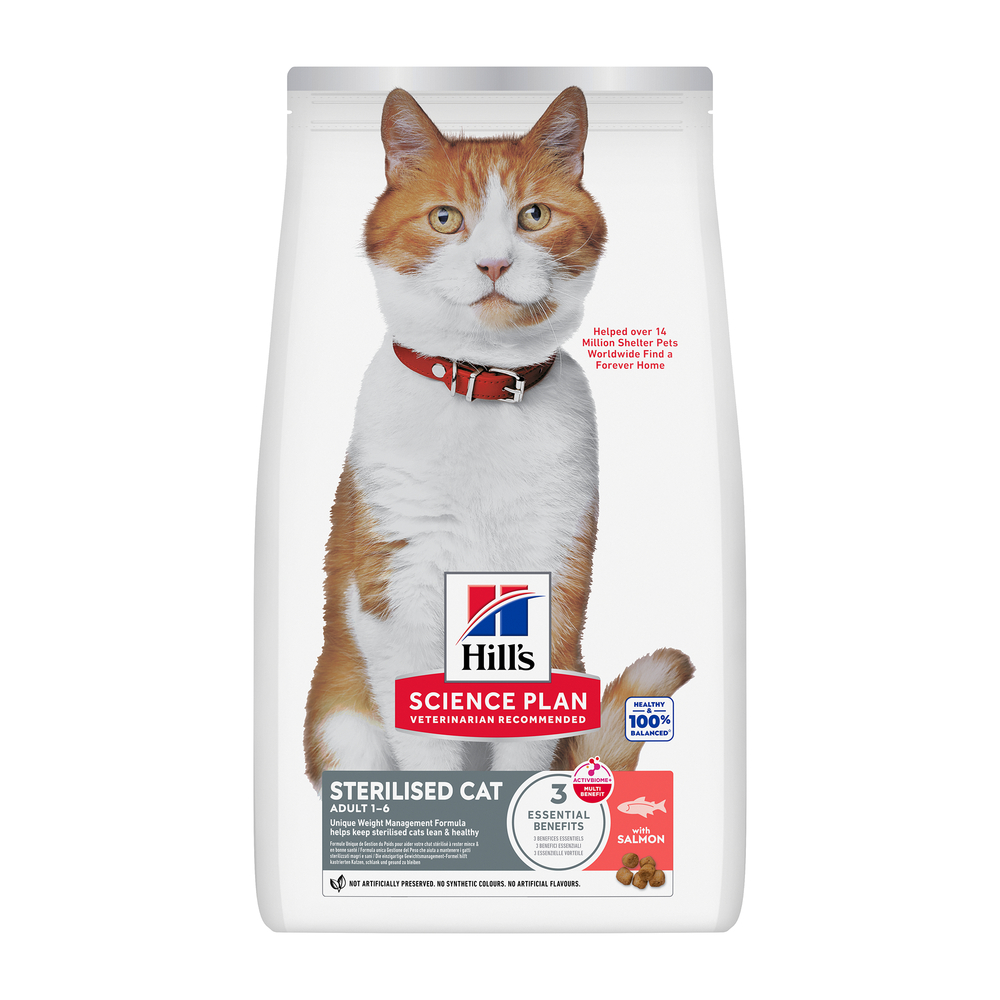 Croquettes Science plan pour chat stérilisé au saumon 7kg