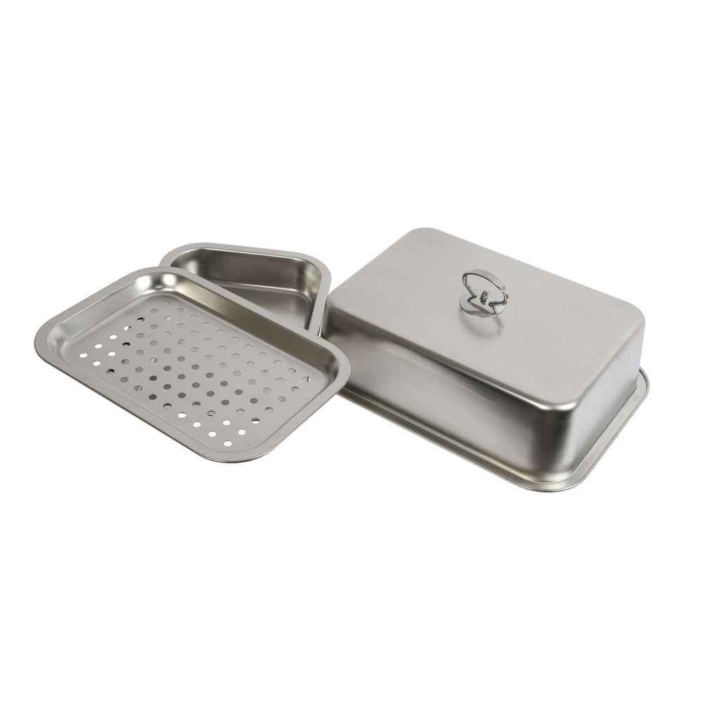 Kit cuisson vapeur : plat, support ajouré et cloche