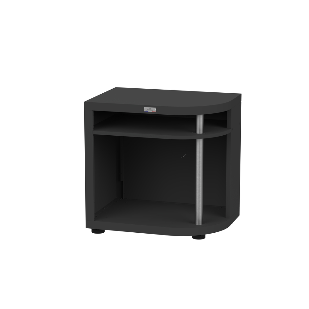 Meuble de cuisson arrondi coté droit, coloris noir - 80X55cm