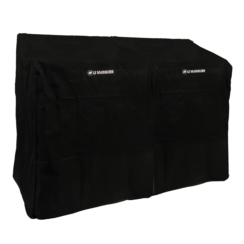 Lot 2 housses pour cuisine, coloris noir