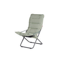 Fauteuil Fiesta Soft aluminium anthracite Oléfine® vert sauge