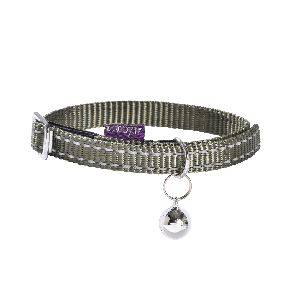 Collier pour chat, safe kaki 30cm 