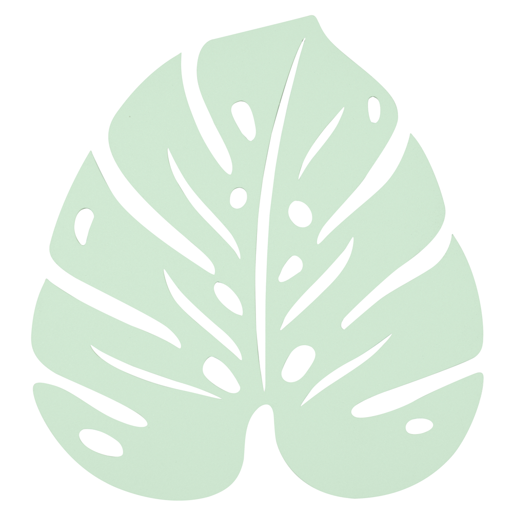 Dessous de plat Monstera, menthe glaciale - 24x22cm
