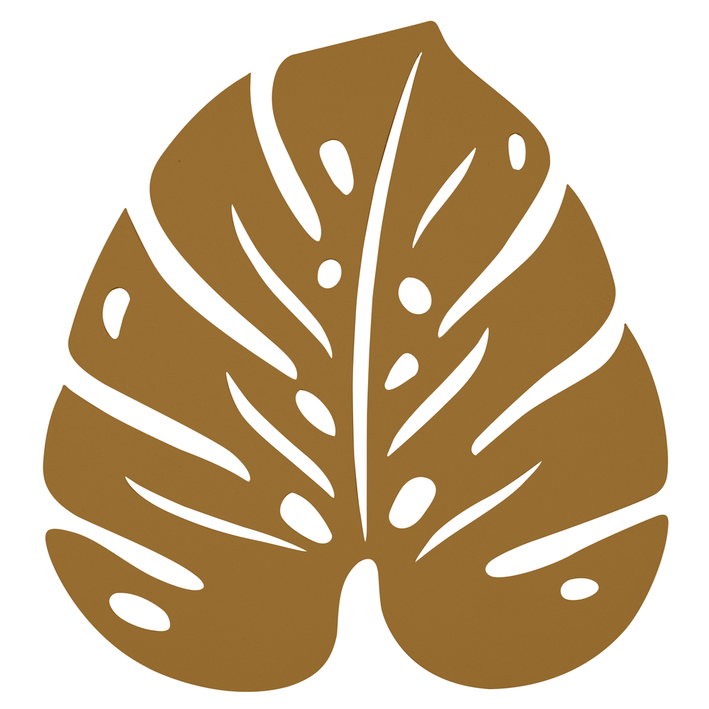 Dessous de plat Monstera, pain d'épice - 24x22cm