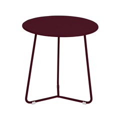 Table d'appoint Cocotte, coloris cerise noire - 34,5x34,5 H36cm