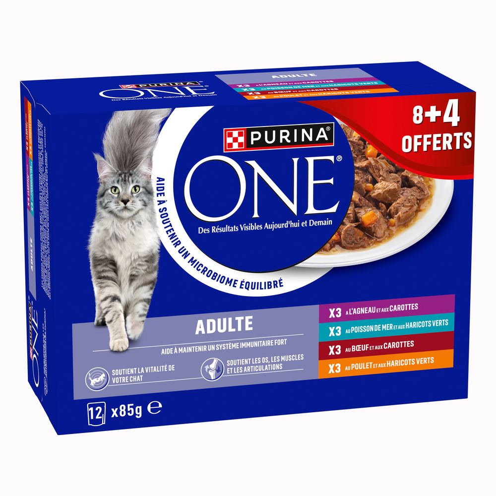Effilés en sauce pour chat - 4 variétés - 8+4 offerts (x85g)