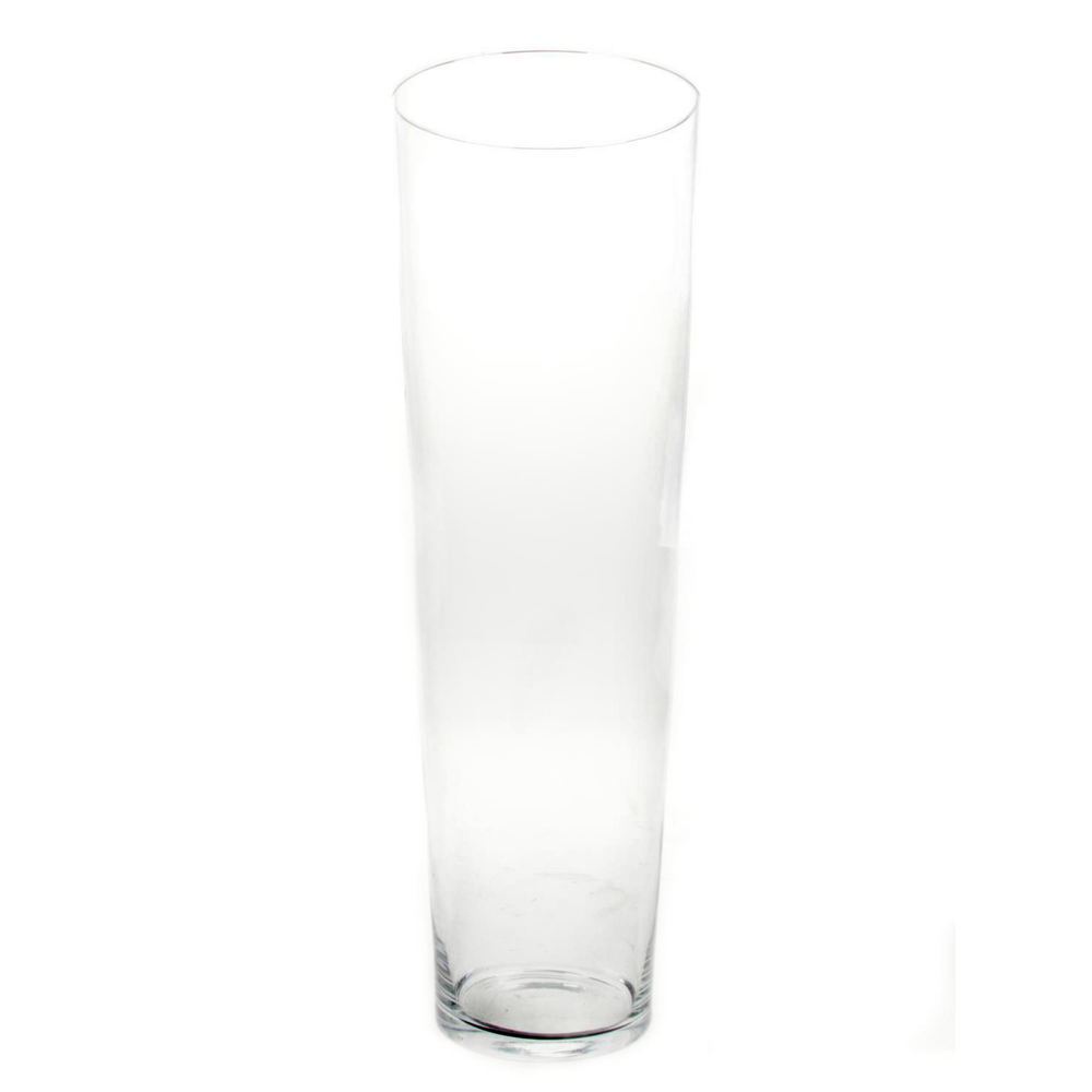 Vase conique en verre - D.12xH.30cm