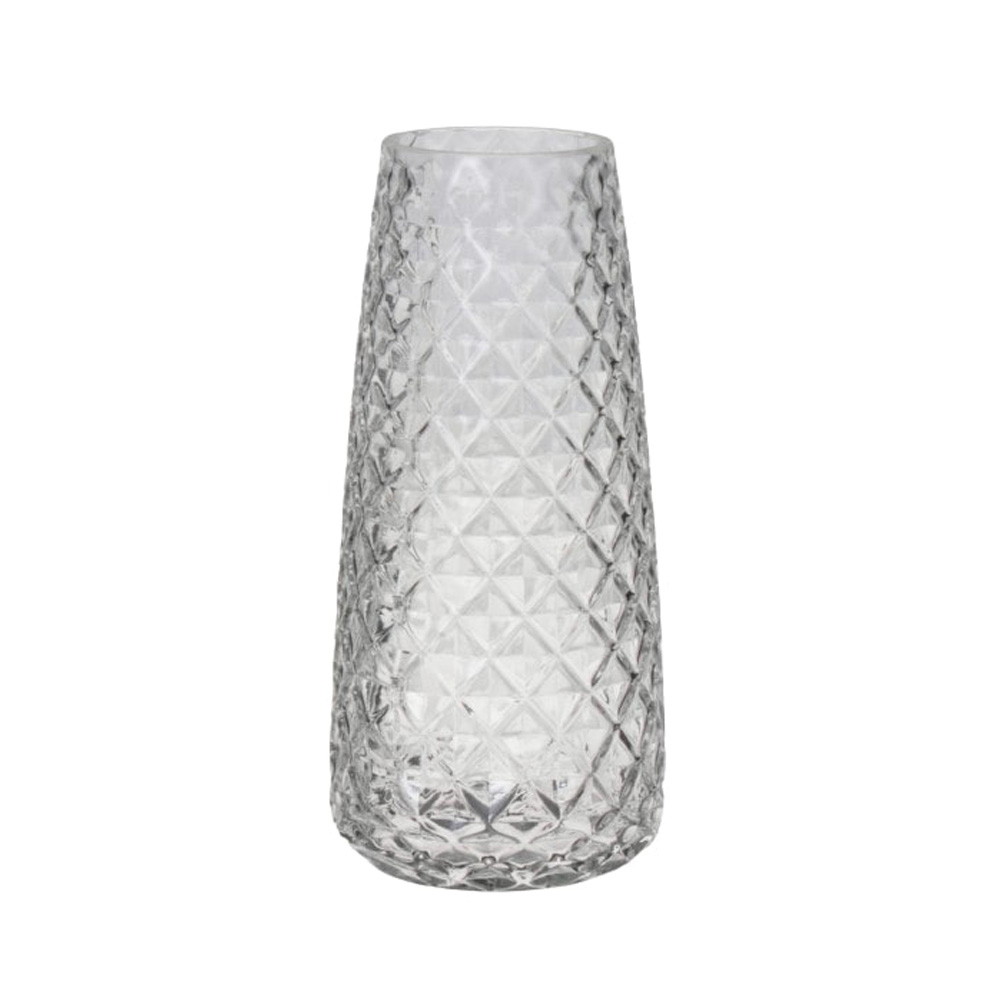 Vase transparent Gemma, en verre - D.6.5/10xH.21cm