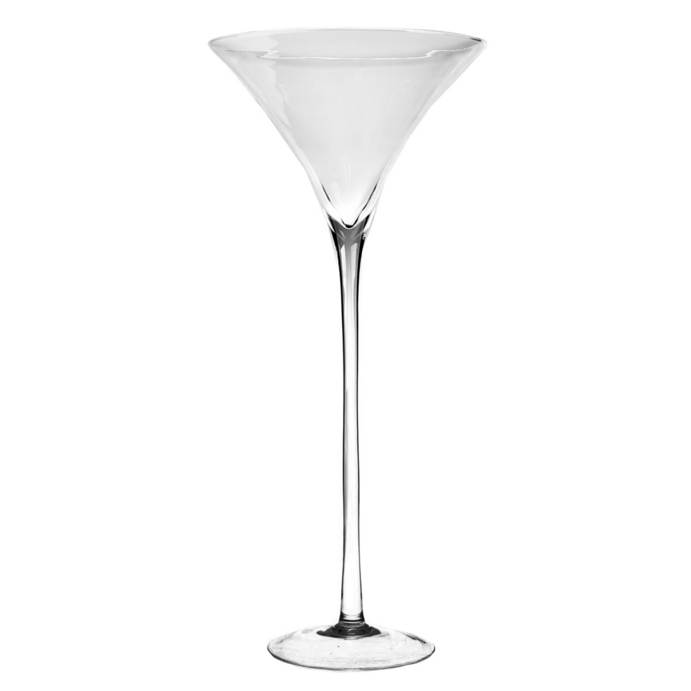 Vase Martini en verre - D.24.5xH.29.5cm