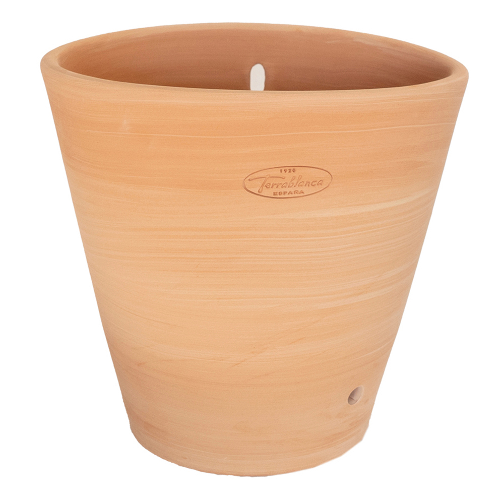 Applique murale Vaso, pot de fleurs en terre cuite - D.25xH.22cm