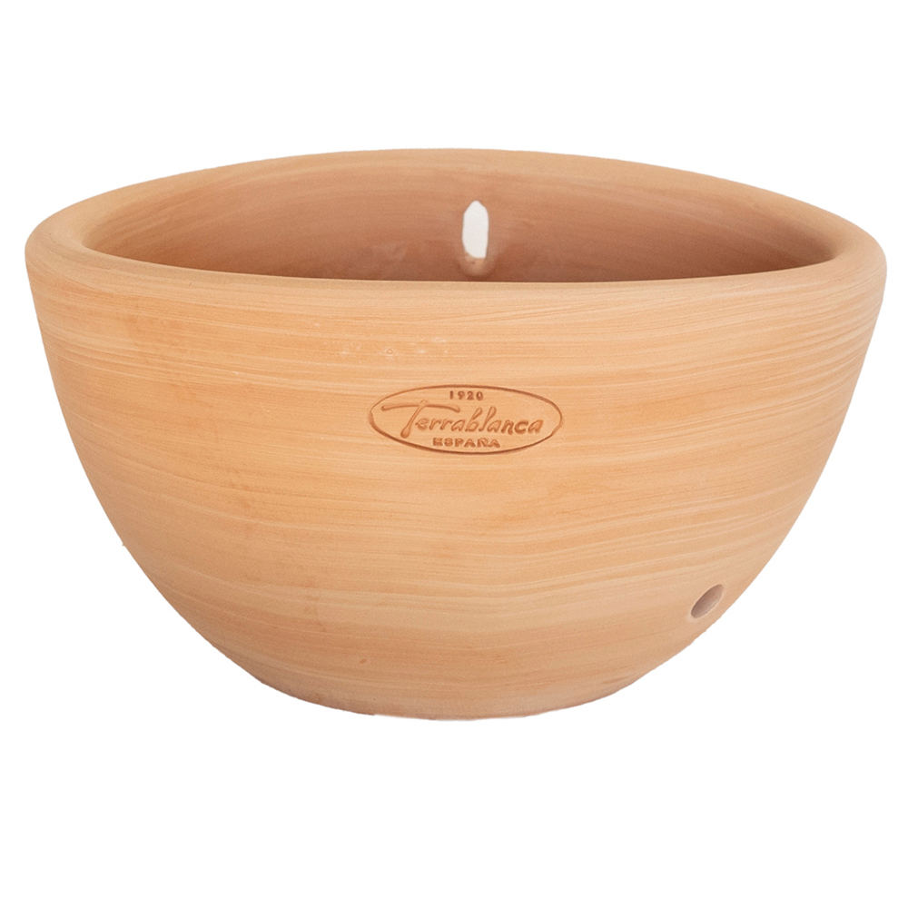 Applique murale Cuenco, pot de fleurs en terre cuite - D.25xH.12cm