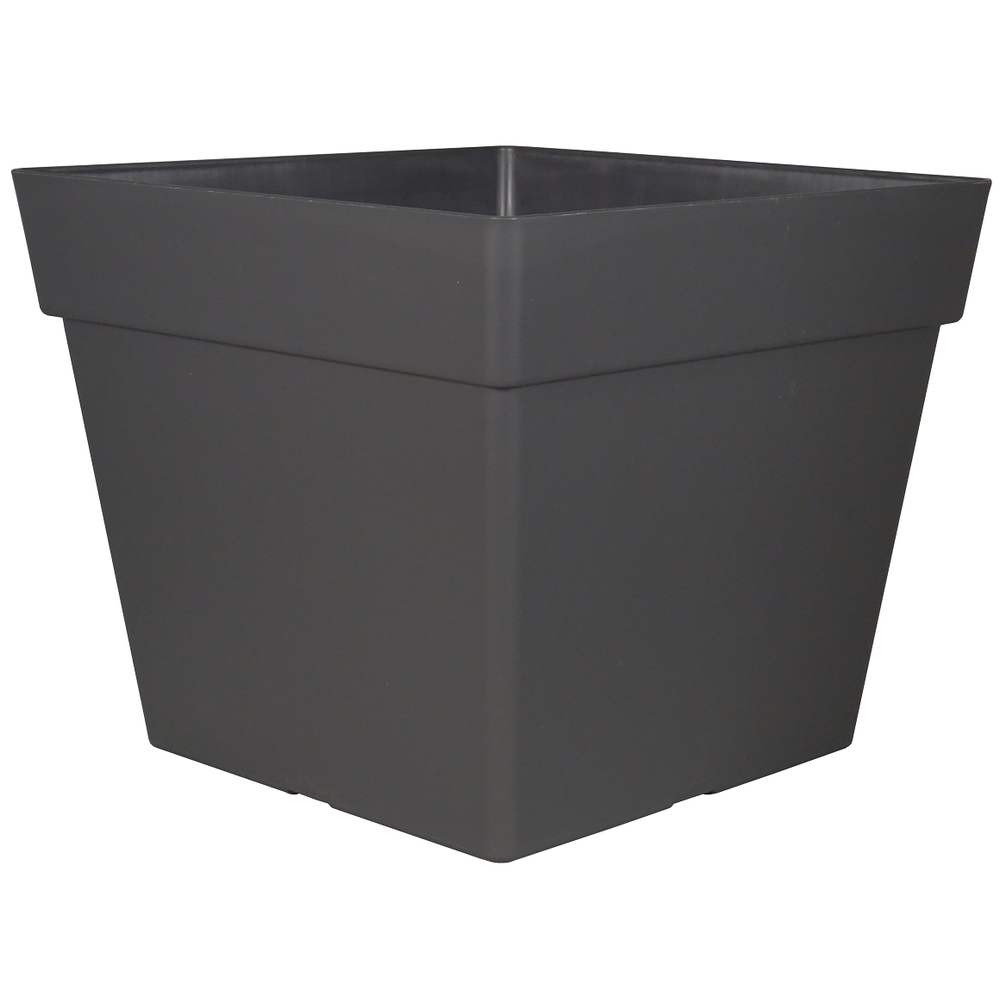 Pot carré Enzo 30, coloris Ardoise - L.29xl.29xH.24,5cm