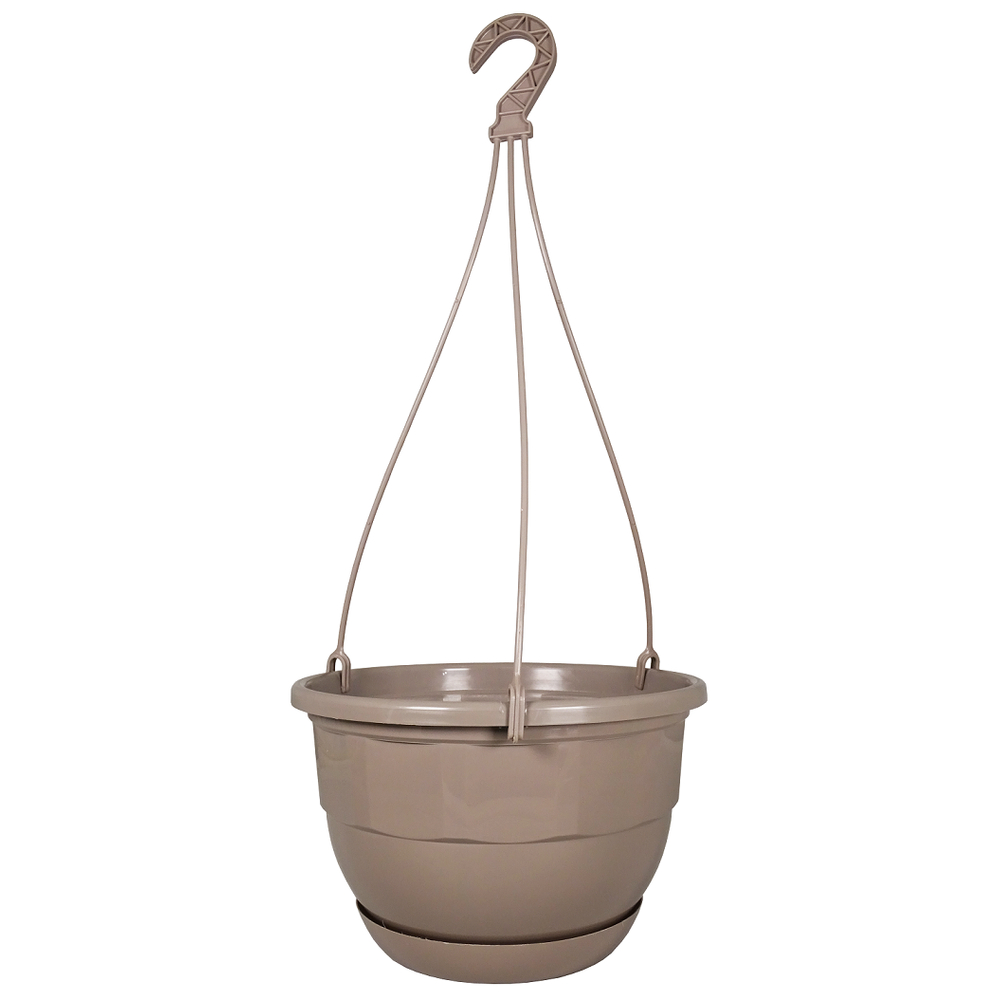 Suspension Divina D.27cm avec Soucoupe et Tringle 50cm, Taupe 