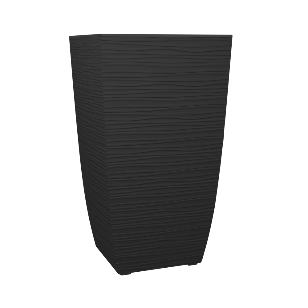 Pot haut Stone Diva, coloris noir - L.43,5xl.43,5xH.78,2cm