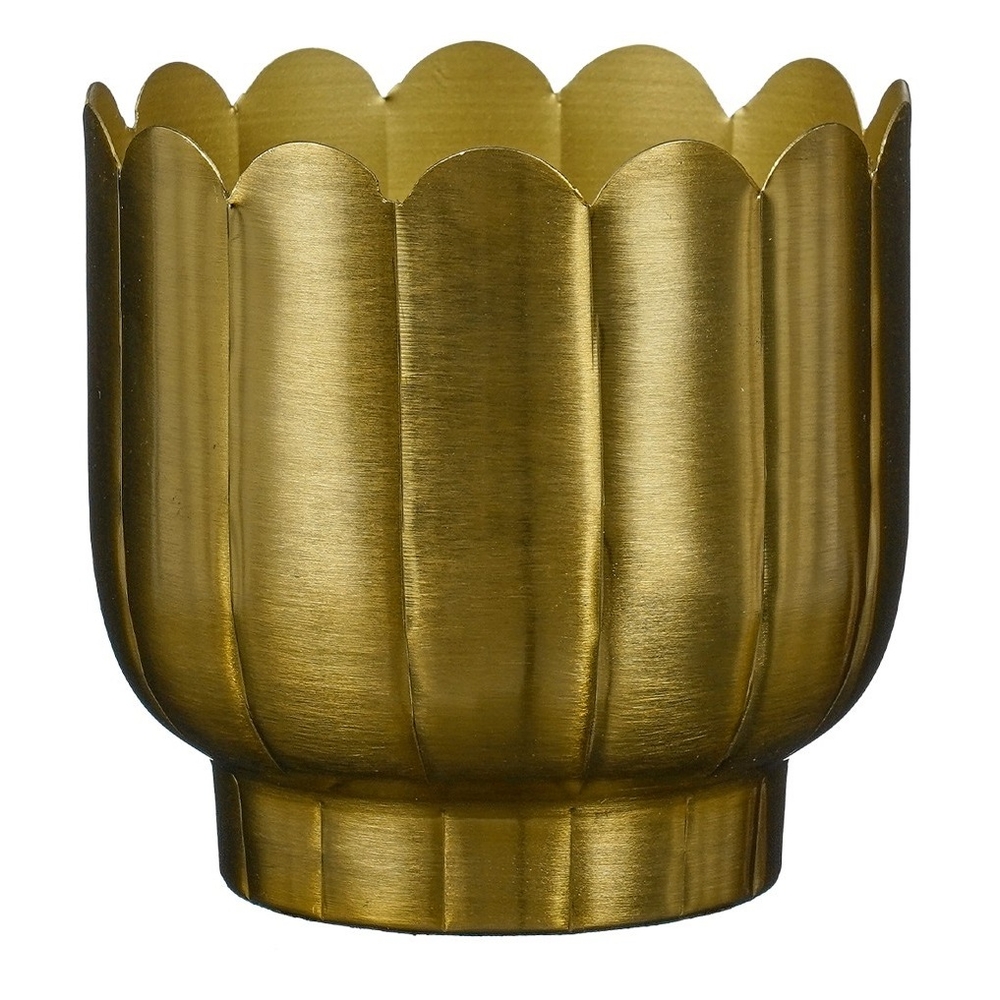 Cache-pot Barton or - h15xd15cm