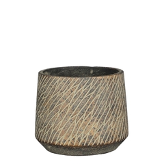 Cache-pot Camino marron foncé - h11,5xd13,5cm