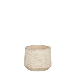 Cache-pot Camino pot ronde taupe - h6,5xd8cm