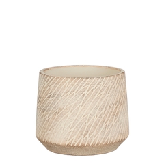 Cache-pot Camino taupe - h11,5xd13,5cm