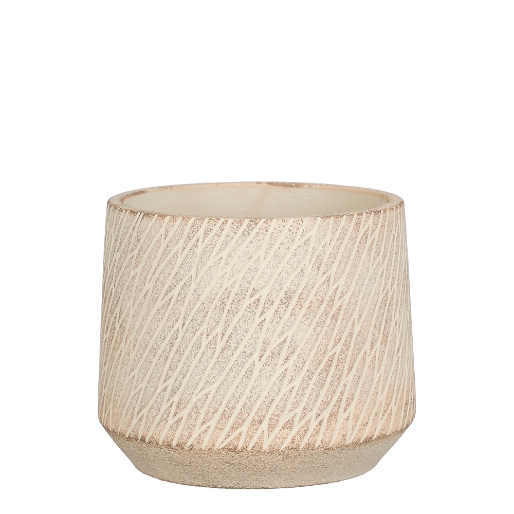 Cache-pot Camino taupe - h12,5xd15cm