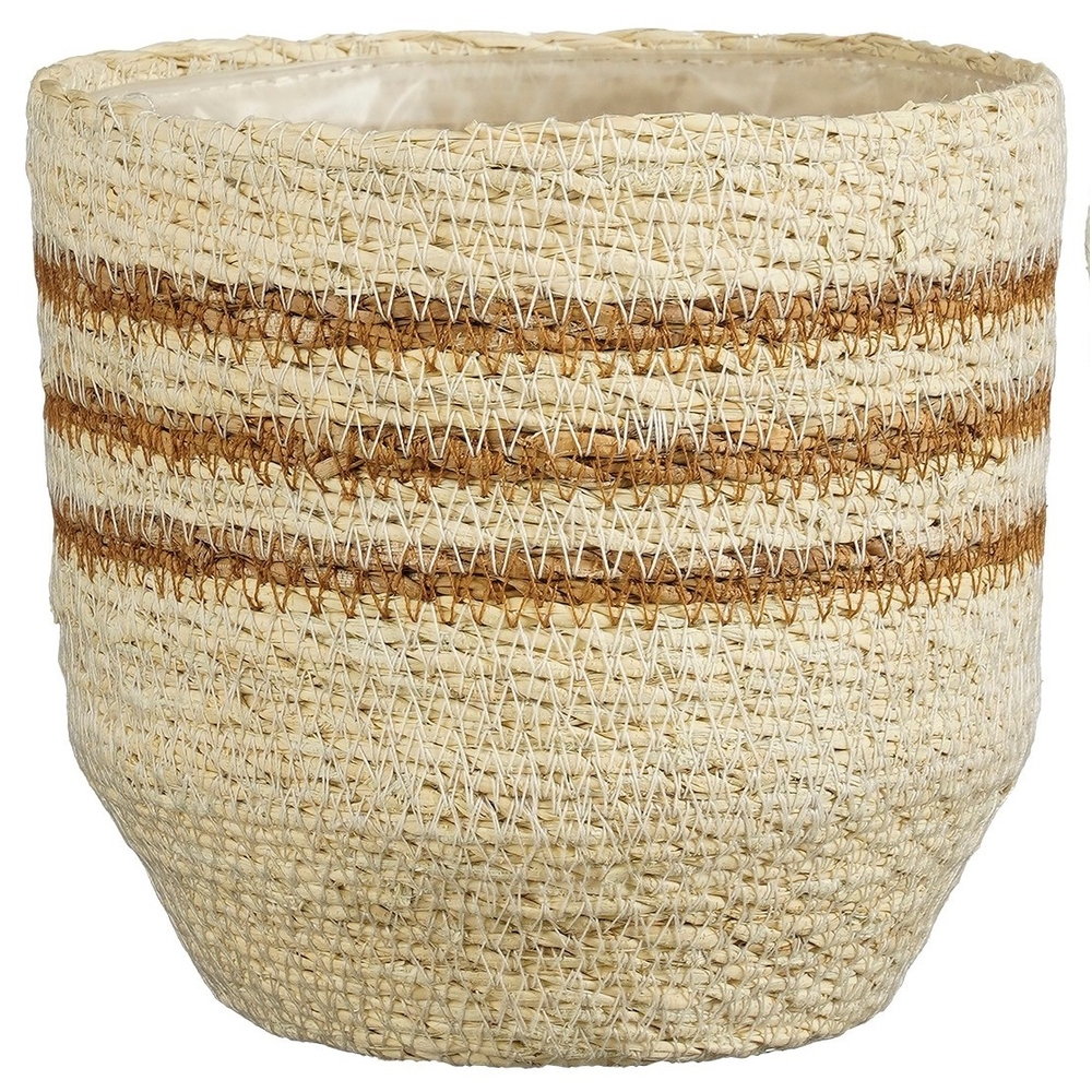 Cache-pot Lena blanc - h16xd16cm