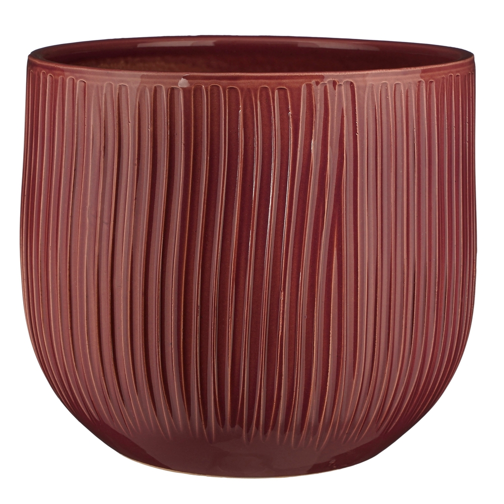 Cache-pot Pablo, en céramique, coloris violet - H.25xD.29cm