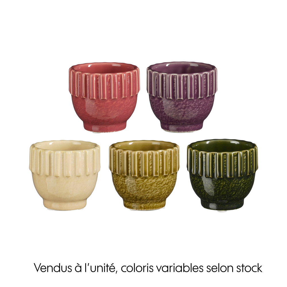 Cache-pot terre cuite Marley, 5 coloris disponibles - H.7xD.8cm