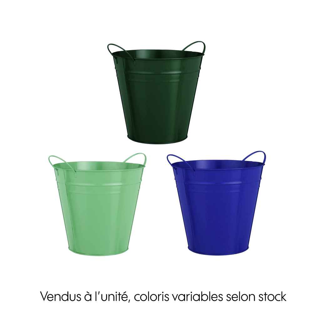 Cache-pot en zinc Joey, 3 coloris disponibles - H.15xD.16cm