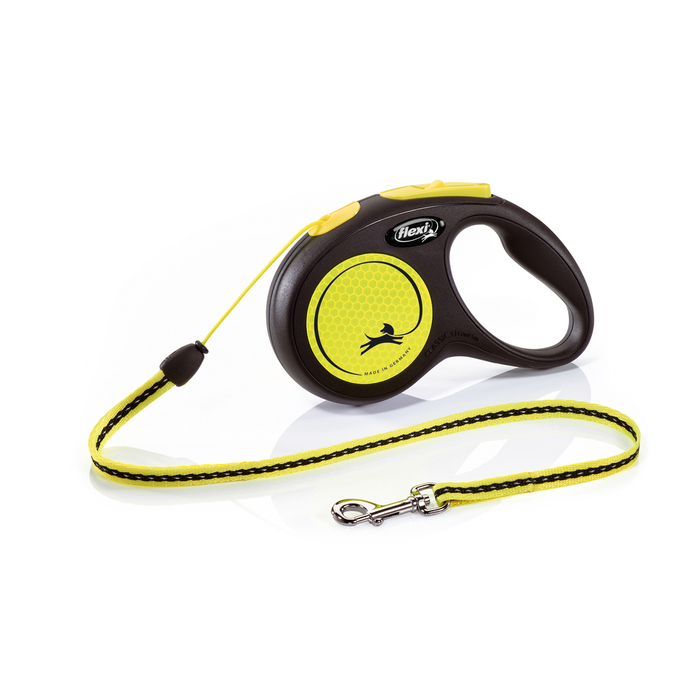Laisse rétractable Flexi New Neon, avec sangle pour chien - S/5M
