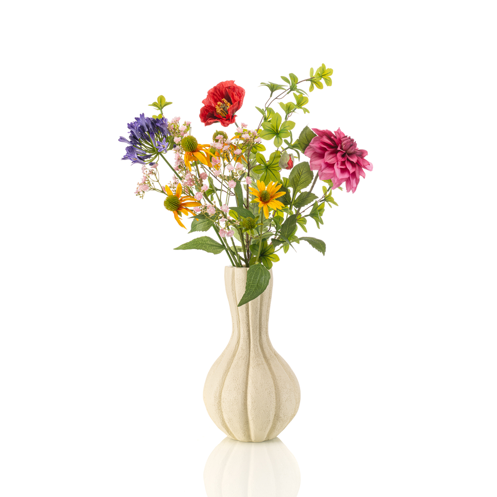 Bouquet champêtre de fleurs artificielles - H.63cm