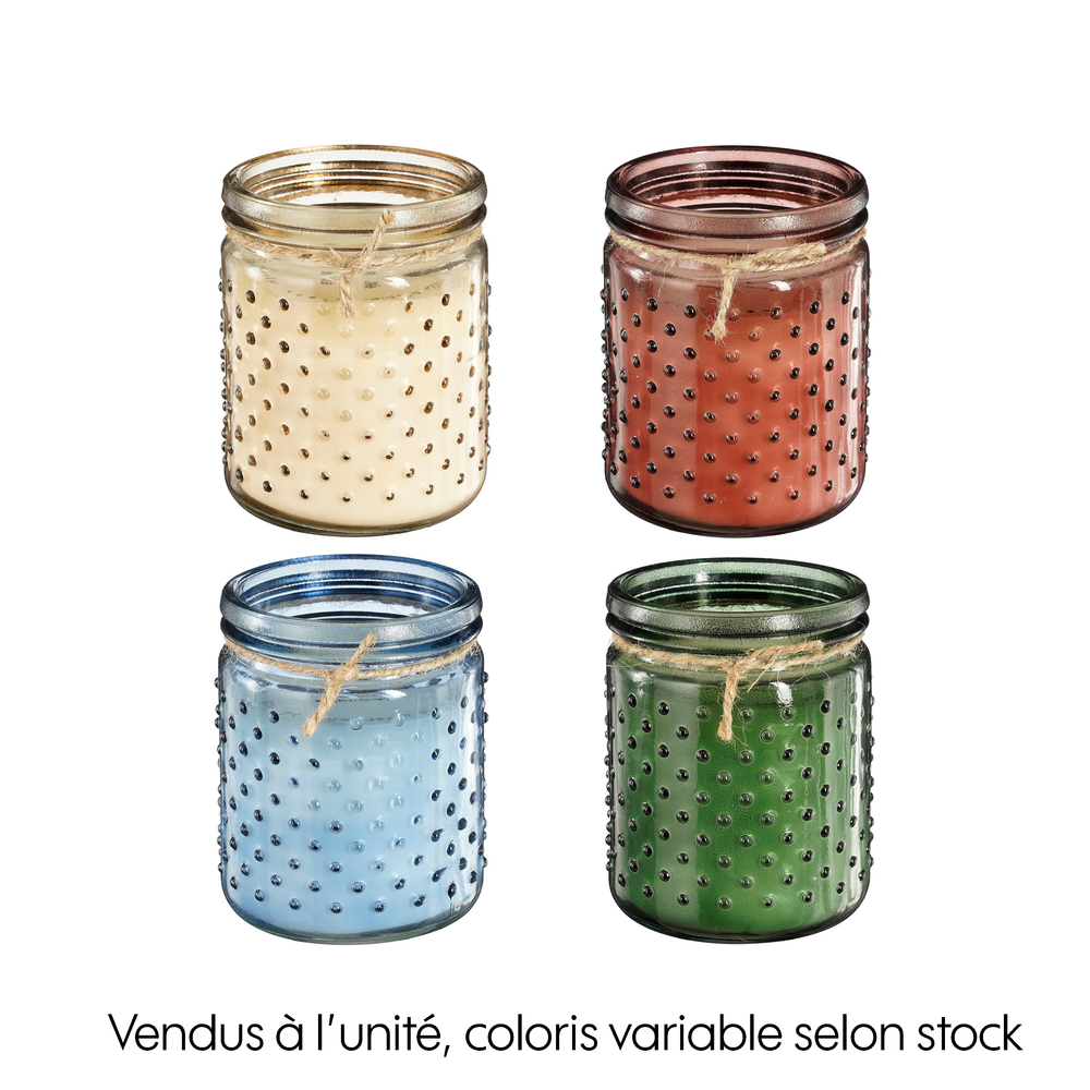 Bougie à l'essence de citronnelle - H.12,5xD.10cm