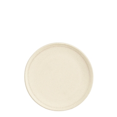 Assiette Nika en grès, coloris blanc cassé - D.17,5cm