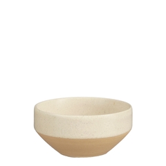 Coupelle Nika en grès, coloris blanc cassé - D.8xH.4cm