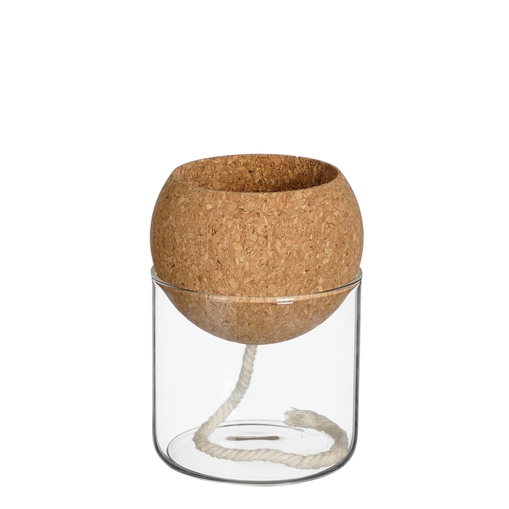 Pot en verre auto-arrosant - H.14xD.10cm