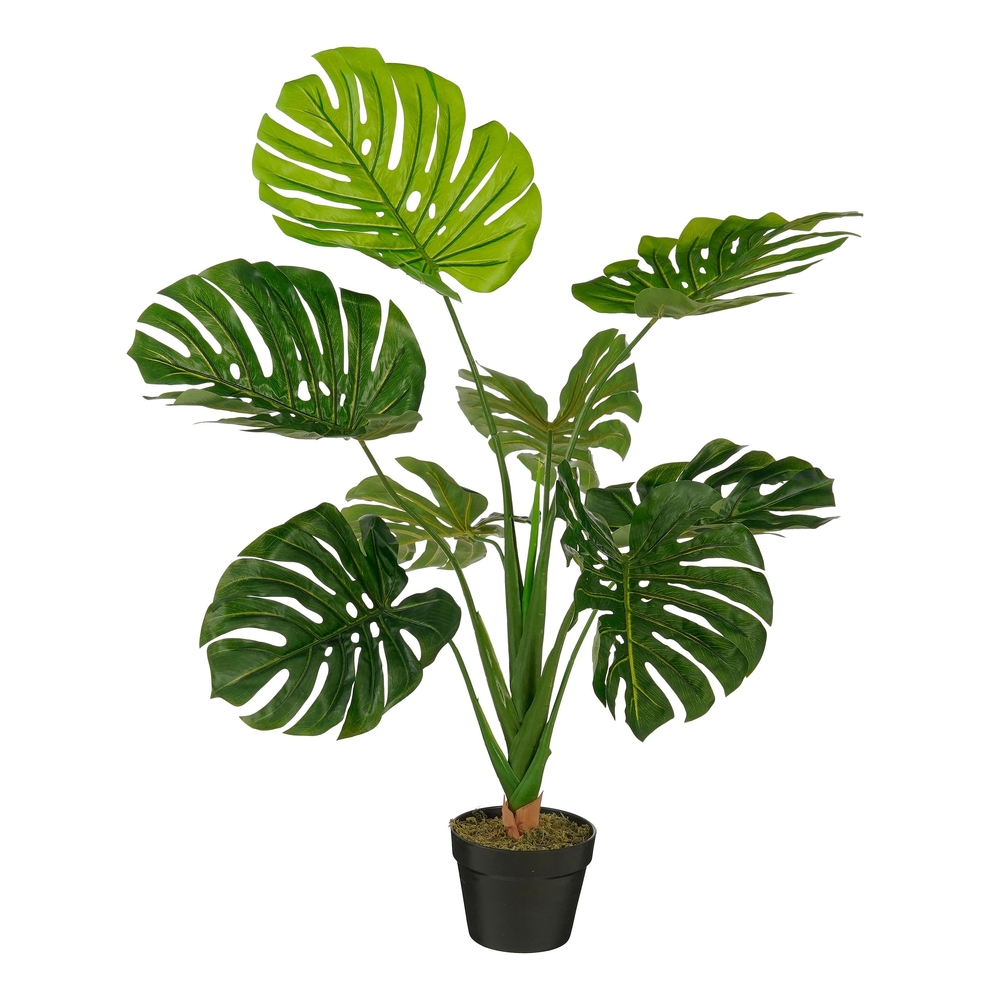 Plante artificielle monstera, coloris vert - H.90xD.60cm