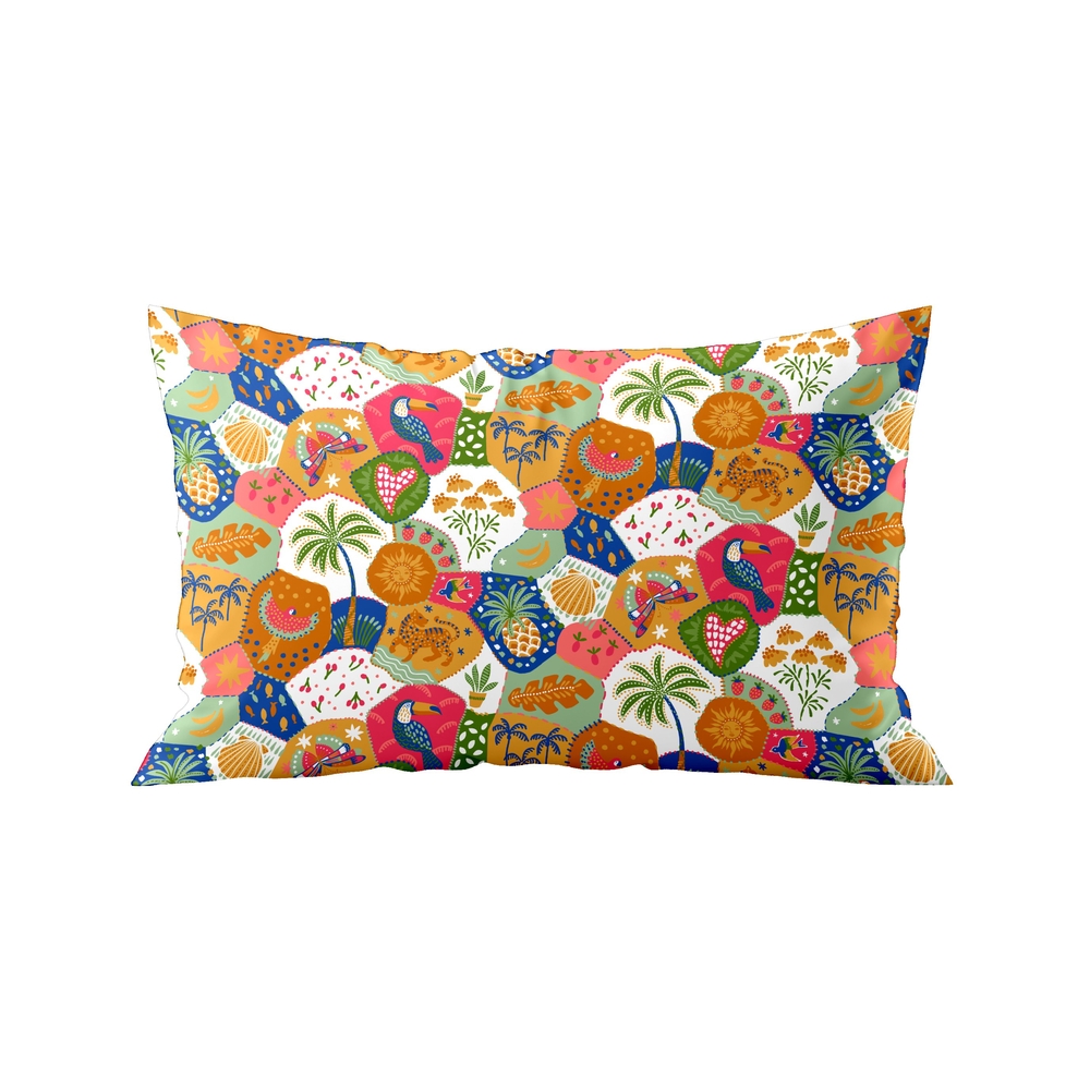 Coussin Bachata en coton, coloris mixte - L.50xl.35cm