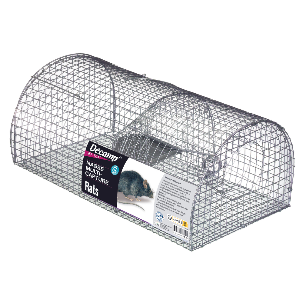 Nasse multi-capture pour rats 40 x 23 x 18 cm