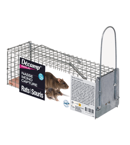 Nasse mono-capture pour rats et souris 27 x 9 x 9,5 cm.