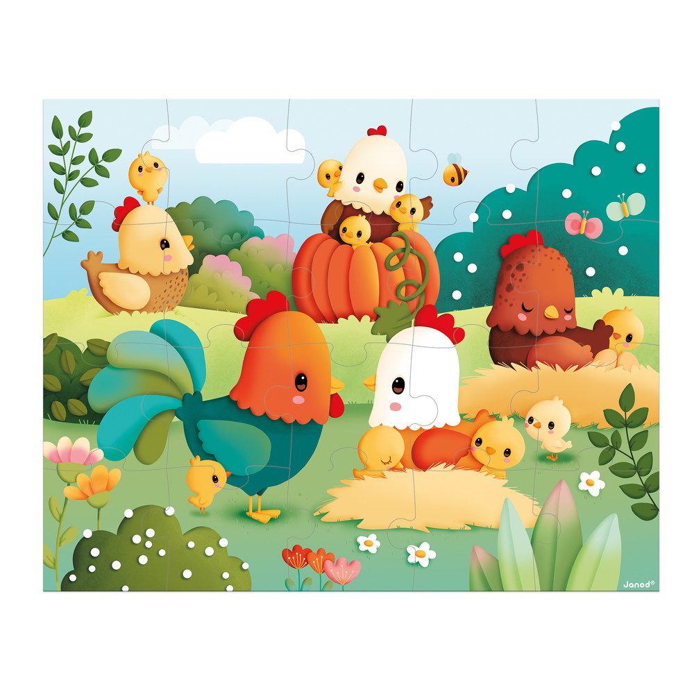 Puzzle éducatif 'bienvenue à la ferme', coloris mixte - 20 pièces