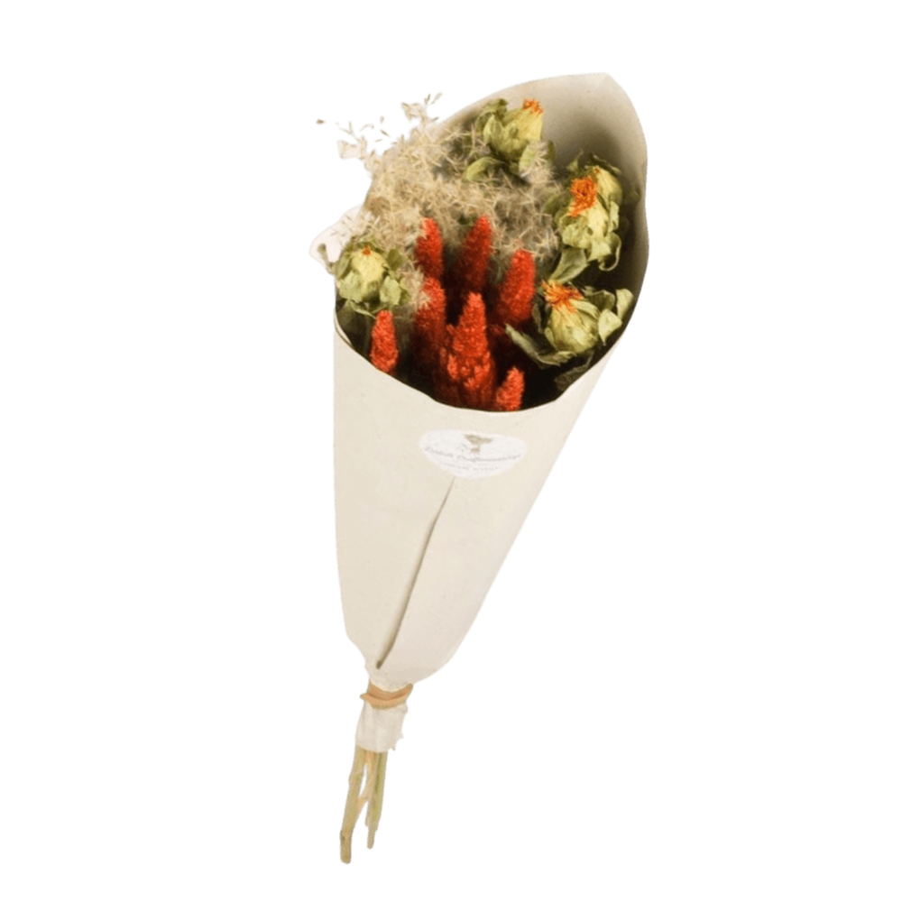 Bouquet de fleurs séchées : Dinky orange - H.50cm