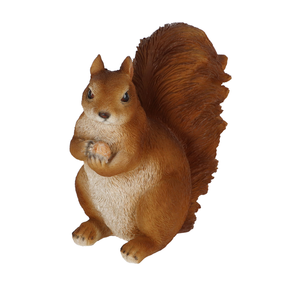 Ecureuil assis en résine, taille L - L.19xl.10,5xH.19,3cm