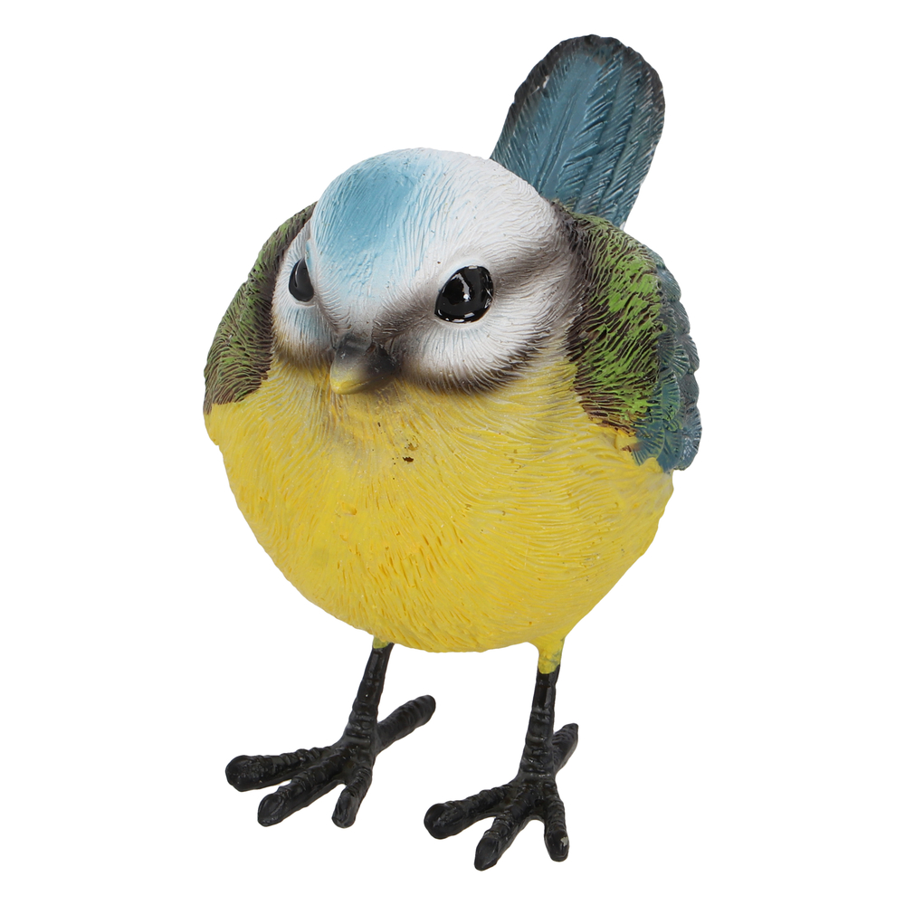 Mésange bleue en résine - L.10,6xl.6,4xH.9,6cm