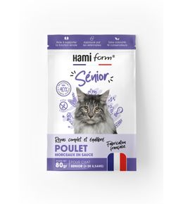 Repas complet au poulet, pour chat senior - 80g