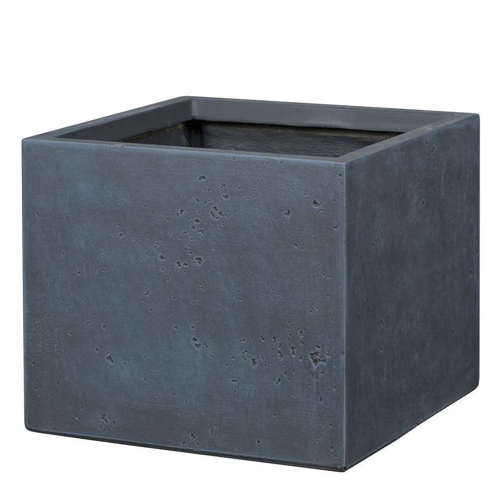 Pot de fleurs Kati carré anthracite - L.44xH.38cm