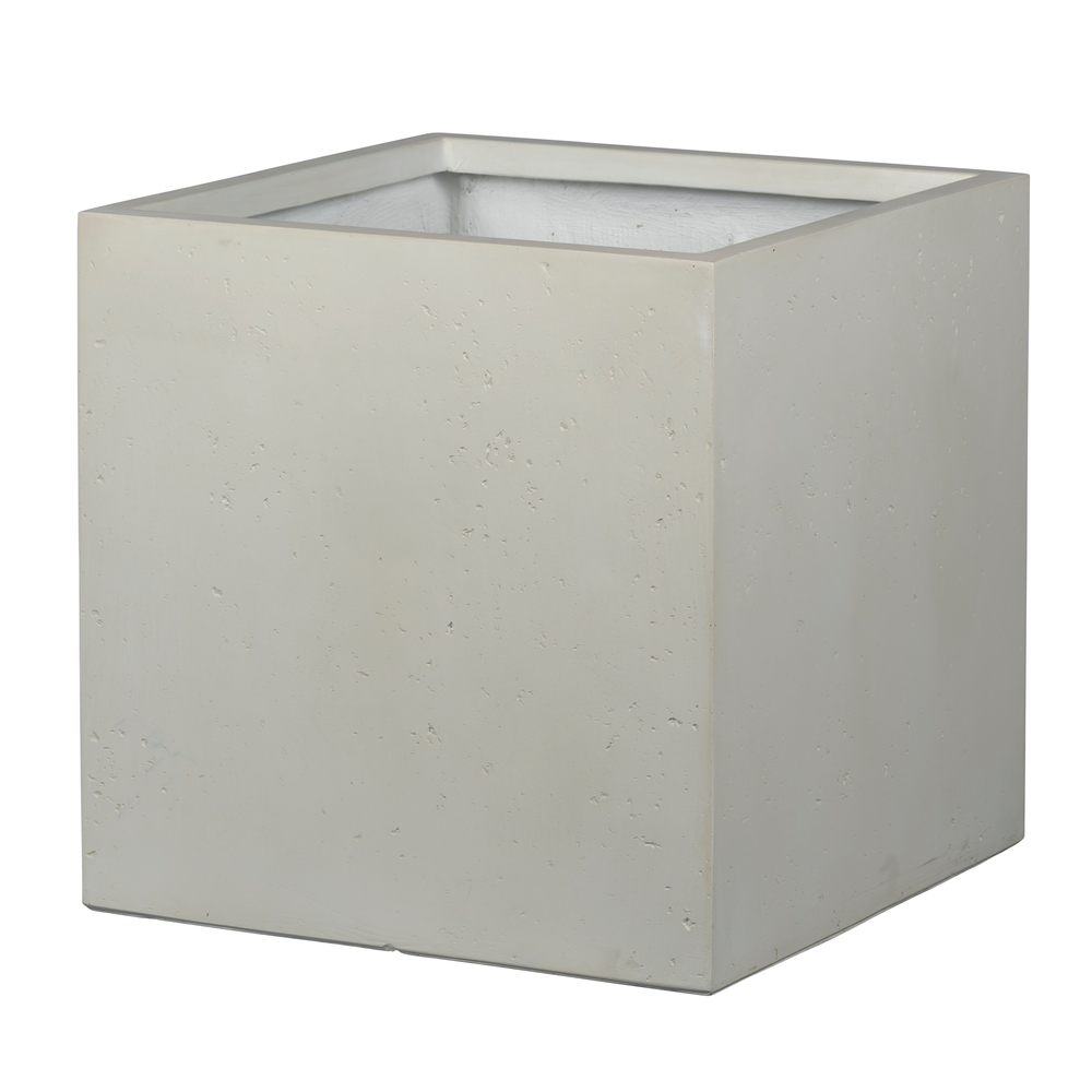 Pot de fleurs Kati carré crème - L.28,5xH.27cm