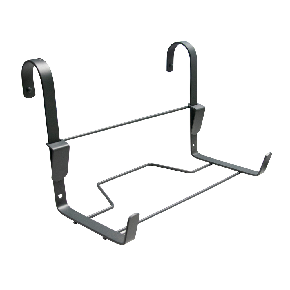 Support de jardinière classique en fer plat anthracite - L.35xH.25cm