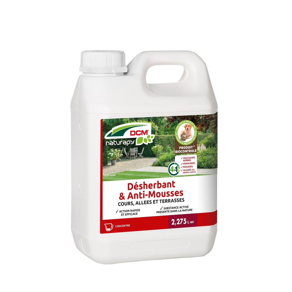 Désherbant & anti-mousses, en bidon - 2,275L